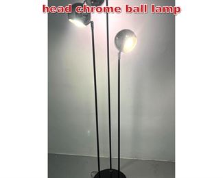 Lot 284 Robert Sonneman three head chrome ball lamp