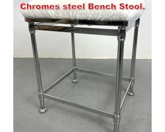 Lot 289 Restoration Hardware Chromes steel Bench Stool. 