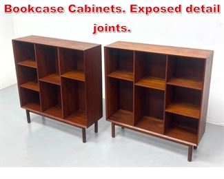 Lot 293 Pair PETER HVIDT Bookcase Cabinets. Exposed detail joints. 
