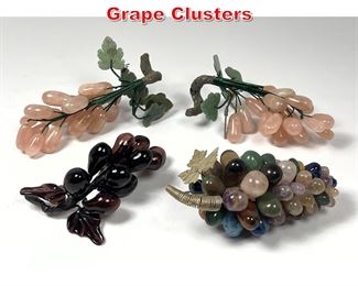 Lot 307 4pcs Hard Stone Grape Clusters