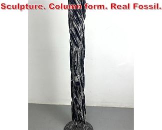 Lot 323 Large Orthoceras Floor Sculpture. Column form. Real Fossil. 