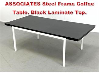Lot 336 George Nelson KNOLL ASSOCIATES Steel Frame Coffee Table. Black Laminate Top. 