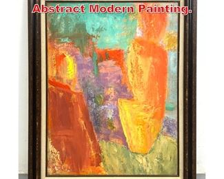 Lot 344 Stefan Knapp oil on board. Abstract Modern Painting. 