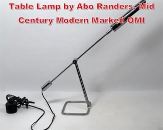 Lot 354 Chrome Counterbalance Table Lamp by Abo Randers. Mid Century Modern Marked OMI