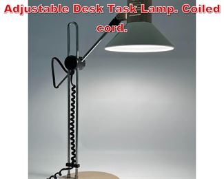 Lot 381 Flos style Modernist Adjustable Desk Task Lamp. Coiled cord. 