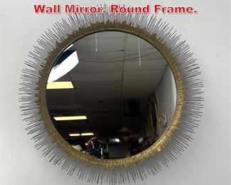 Lot 388 Welded Metal Rod Eyelash Wall Mirror. Round Frame. 