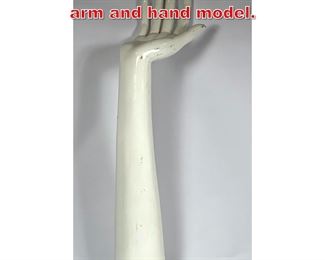 Lot 399 Large oversized fiberglass arm and hand model. 