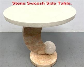 Lot 416 Decorator tessellated Stone Swoosh Side Table. 