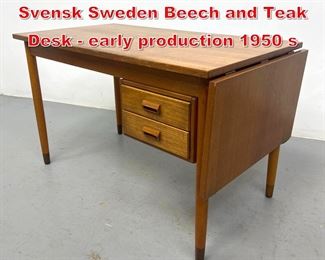 Lot 436 Borge Mogensen for Svensk Sweden Beech and Teak Desk early production 1950 s