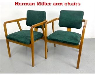Lot 445 Pair of George Nelson for Herman Miller arm chairs