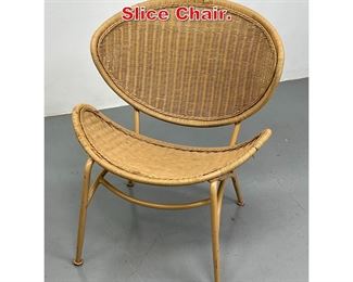 Lot 448 Rattan and Metal Orange Slice Chair. 