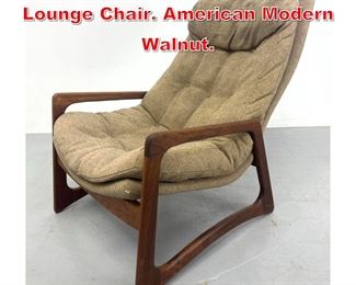 Lot 454 Adrian Pearsall Open Arm Lounge Chair. American Modern Walnut. 