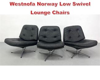 Lot 465 Three Mid Century Modern Westnofa Norway Low Swivel Lounge Chairs