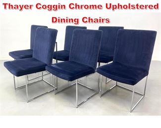 Lot 469 Set 6 Milo Baughman Thayer Coggin Chrome Upholstered Dining Chairs 