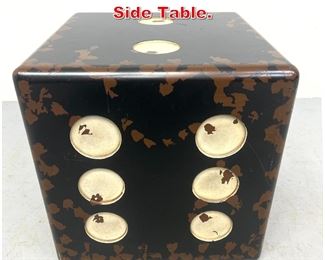 Lot 475 Oversized Dice Die Cube Side Table. 