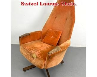 Lot 505 Tall Back Adrian Pearsall Swivel Lounge Chair. 