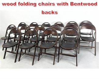Lot 543 17 STAKMORE antique wood folding chairs with Bentwood backs