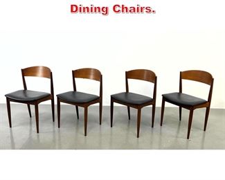 Lot 544 Set 4 Danish Modern Teak Dining Chairs. 