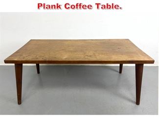 Lot 547 Mid Century Modern Walnut Plank Coffee Table.