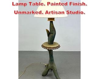Lot 551 Wendell Castle Style Floor Lamp Table. Painted Finish. Unmarked. Artisan Studio. 