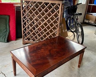 Stickley Coffee Table and lkie new wine rack