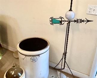 Assortment of crocks/jugs and weather vain (SOLD)