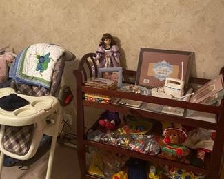 highchair and changing table
