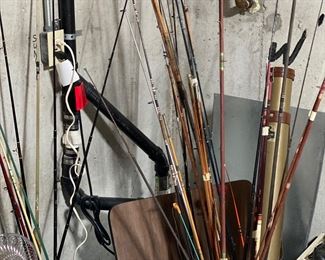 fishing equipment  both fly fishing and fresh water