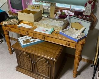 two drawer side table