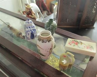 Many cabinet pieces. Take a look at the little Russian teapot.