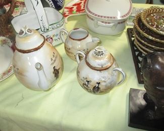 Three-piece Japanese tea set, c.1900