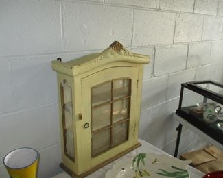 Italian painted wall cabinet