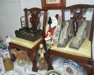 Pair of Chippendale style children's chairs