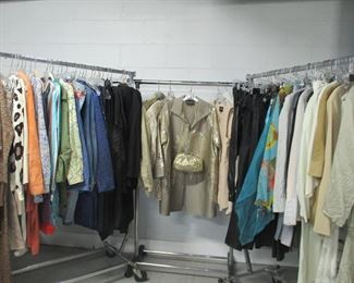 Some of the highlights of the designer clothing collection. MORE photos and descriptions to come as we open the   boxes