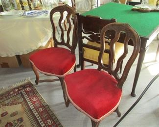 Pair 18th century French sidechairs