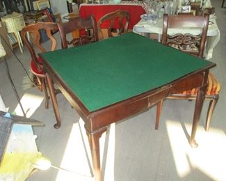 George I Concertina action games table, c. 1730, purhased from the HENRY  STERN Gallery.