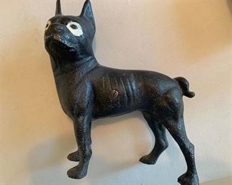 Vintage cast iron boston terrier doorstop