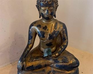 Early 20th C gilt Thai buddha