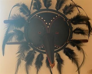 Jerry Laktonen Inuit mask 'Here Comes the Sun' raven