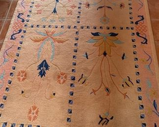 Tibetan wool rug, 5' x 8'