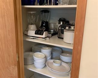 Small appliances, dishes, glassware