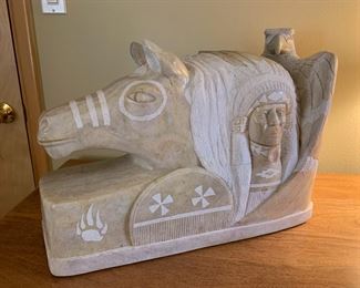 Leonard Howard (Navajo) alabaster sculpture, 1999