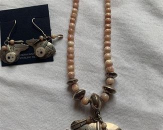 Ernest Benally (Dine) necklace and earrings