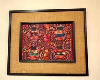 Lovely vintage Mola fabric art.