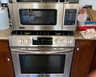 Viking Professional Microwave $150
Frigidaire 5 burner stove $800