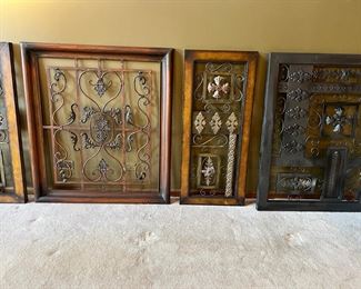Assorted Wrought Iron/Cast Iron Wall Decor