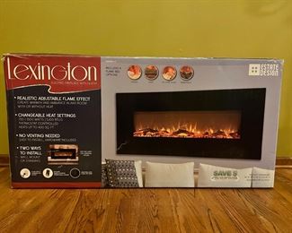 Lexington 50.5” Electric Fireplace and Heater (No Ventilation Required)