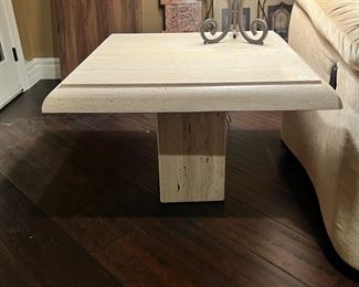 Travertine Side/End Table 