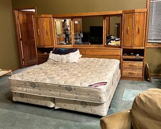 King Size Mattress 
King Size Wall Unit Storage Bed Frame 