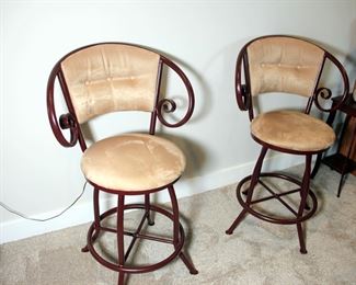 4 Tempo Industries Swivel Ultrasuede Bar Stools